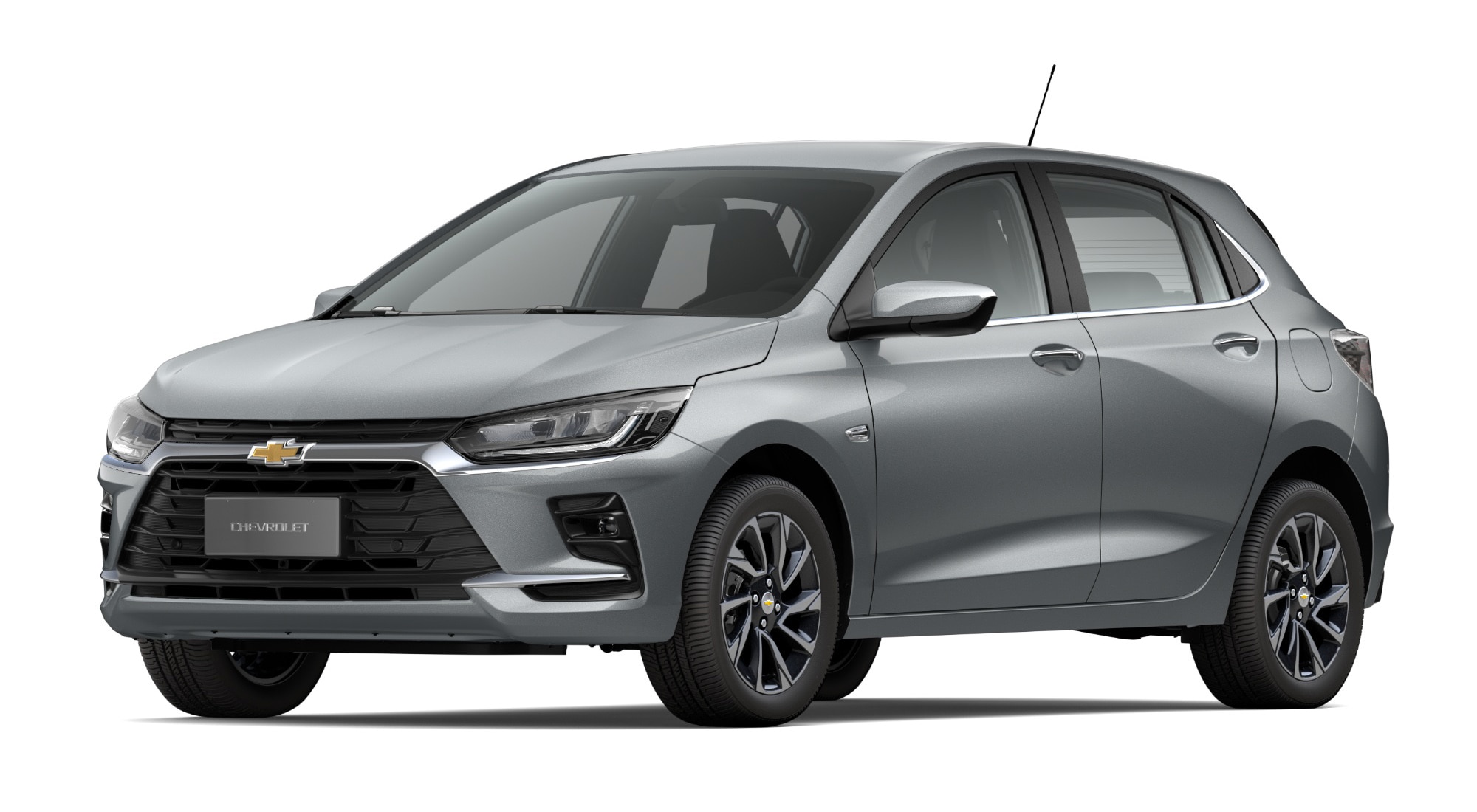 Carro Onix 2027 - Modelo Premier Turbo AT na cor Prata Shark